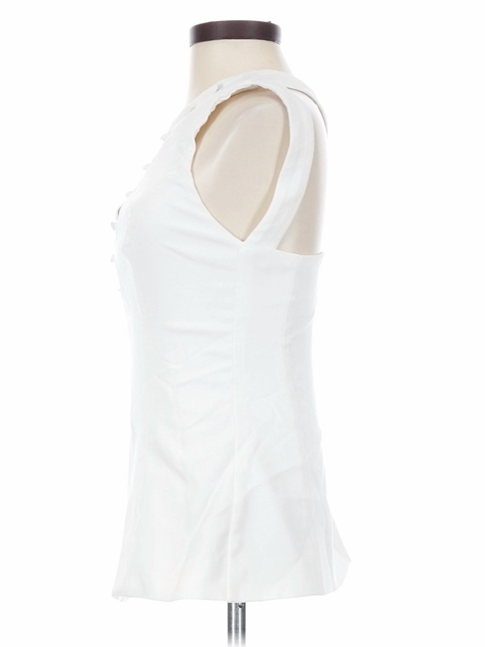 Commense One-Shoulder White Button-Front Top - Picture 4 of 6